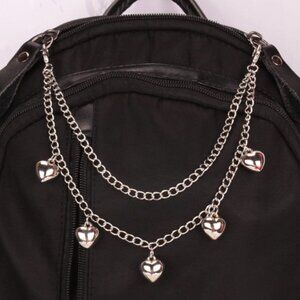 Double Layer Heart Charm Pendant – Purse, Handbag, Clutch, or Keychain Accessory